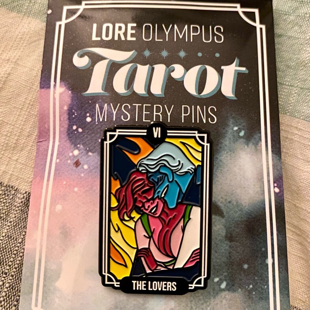 SOLD Lore Olympus Tarot Cards Mystery Enamel Pin - The Lovers